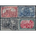 GERMANY - 1905 1Mk to 5Mk Definitives set of 4 (peacetime print), used – Michel # 94AI-97AI