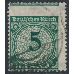 GERMANY - 1923 5pf green Numeral, misplaced perforations, used – Michel # 340