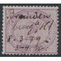 GERMANY - 1875 2Mk violet-purple Numeral, used – Michel # 37a