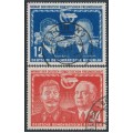EAST GERMANY / DDR - 1951 Friendship with Russia set of 2, used – Michel # 296-297
