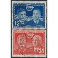 EAST GERMANY / DDR - 1951 Friendship with Russia set of 2, used – Michel # 296-297