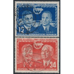 EAST GERMANY / DDR - 1951 Friendship with Russia set of 2, used – Michel # 296-297