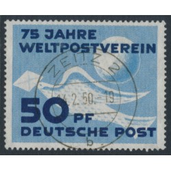 EAST GERMANY / DDR - 1949 50pf blue UPU Anniversary, used – Michel # 242