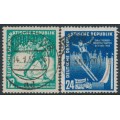 EAST GERMANY / DDR - 1952 Winter Sports set of 2, used – Michel # 298-299