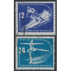 EAST GERMANY / DDR - 1950 Winter Sports set of 2, used – Michel # 246-247