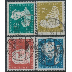 EAST GERMANY / DDR - 1950 Bach set of 4, used – Michel # 256-259