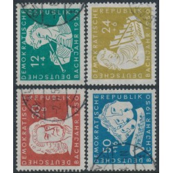 EAST GERMANY / DDR - 1950 Bach set of 4, used – Michel # 256-259