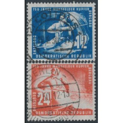 EAST GERMANY / DDR - 1950 Copper Mining set of 2, used – Michel # 273-274
