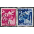 EAST GERMANY / DDR - 1952 Peace Congress set of 2, used – Michel # 320-321