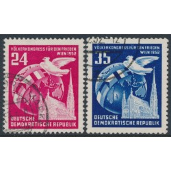 EAST GERMANY / DDR - 1952 Peace Congress set of 2, used – Michel # 320-321