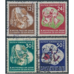 EAST GERMANY / DDR - 1951 Youth Winter Games set of 4, used – Michel # 289-292