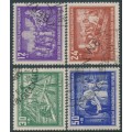 EAST GERMANY / DDR - 1952 Building Programme set of 4, used – Michel # 303-306