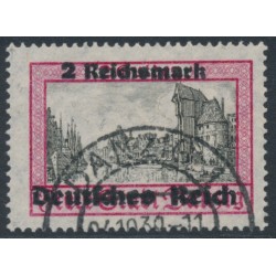 GERMANY - 1939 2RM on 2G magenta/black Danzig issue, used – Michel # 729y
