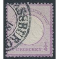GERMANY - 1872 ¼Gr violet Small Shield, used – Michel # 1 GERMANY - 1872 ¼Gr violet Small Shield, used – Michel # 1