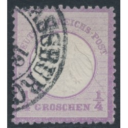 GERMANY - 1872 ¼Gr violet Small Shield, used – Michel # 1