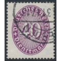 GERMANY - 1927 40pf violet Numeral Official, sideways watermark, used – Michel # D121Y GERMANY - 1927 40pf violet Numeral Official, sideways watermark, used – Michel # D121Y