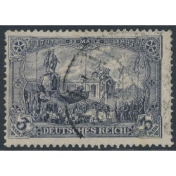 GERMANY - 1920 3Mk violet DEUTSCHES REICH, rings watermark, used – Michel # 96BIIaW