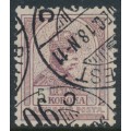 HUNGARY - 1901 5Kr brown-purple/black Emperor, perf. 12:11½, crown in circle watermark, used – Michel # 70A HUNGARY - 1901 5Kr brown-purple/black Emperor, perf. 12:11½, crown in circle watermark, used – Michel # 70A