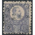 HUNGARY - 1871 25Kr blue-violet Emperor Franz Josef (engraved), used – Michel # 13a HUNGARY - 1871 25Kr blue-violet Emperor Franz Josef (engraved), used – Michel # 13a
