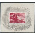 HUNGARY - 1948 2Ft+18Ft carmine Chain Bridge M/S, used – Michel # Block 12 HUNGARY - 1948 2Ft+18Ft carmine Chain Bridge M/S, used – Michel # Block 12