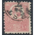 HUNGARY - 1871 5Kr rose Emperor Franz Josef (lithographed), used – Michel # 3a HUNGARY - 1871 5Kr rose Emperor Franz Josef (lithographed), used – Michel # 3a