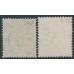 ICELAND - 1902 20a green Þjónustu, both perfs, o/p Í GILDI, used– Facit # TJ19+TJ25