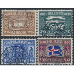 ICELAND - 1930 25aur to 40aur Anniversary of the Althing, used – Facit # 179-182