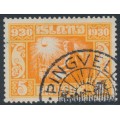 ICELAND - 1930 5Kr orange Anniversary of the Althing, used – Facit # 186 ICELAND - 1930 5Kr orange Anniversary of the Althing, used – Facit # 186