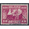 ICELAND - 1930 10Kr purple Anniversary of the Althing, used – Facit # 187 ICELAND - 1930 10Kr purple Anniversary of the Althing, used – Facit # 187
