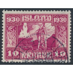 ICELAND - 1930 10Kr purple Anniversary of the Althing, used – Facit # 187