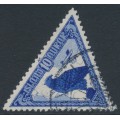 ICELAND - 1930 10aur blue triangle airmail Anniversary of the Althing, used – Facit # 188 ICELAND - 1930 10aur blue triangle airmail Anniversary of the Althing, used – Facit # 188