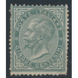ITALY - 1863 5c grey-olive King Vittorio Emmanuele II, MH – Michel # 16