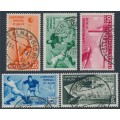 ITALY - 1934 Football World Cup set of 5 (postage issue), used – Michel # 479-483