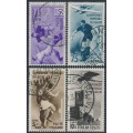 ITALY - 1934 Football World Cup set of 4 (airmail issue), used – Michel # 484-487
