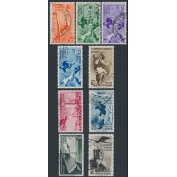 ITALY - 1934 Football World Cup full set of 9, used – Michel # 479-487