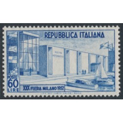 ITALY - 1952 60L blue Milan Fair, MNH – Michel # 859