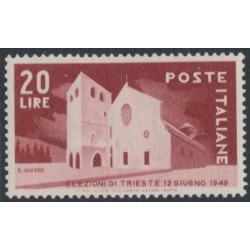 ITALY - 1949 20L brownish red Trieste Referendum, MNH – Michel # 779