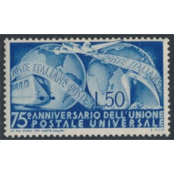 ITALY - 1949 50L ultramarine UPU Anniversary, MH – Michel # 772