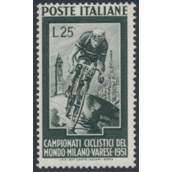 ITALY - 1951 25L grey-black Cycle Race, MNH – Michel # 842