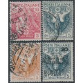 ITALY - 1915 10c to 20c Red Cross set of 4, used – Michel # 120-123