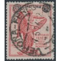 ITALY - 1924 1L on 10c red Red Cross, perf. 14:14, used – Michel # 202A
