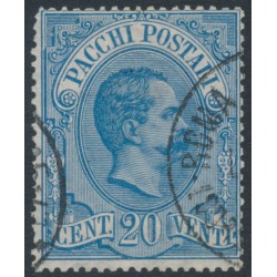 ITALY - 1886 20c blue Parcel Stamp, used – Michel # PM2