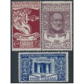 ITALY - 1922 Giuseppe Mazzini set of 3, MH – Michel # 157-159