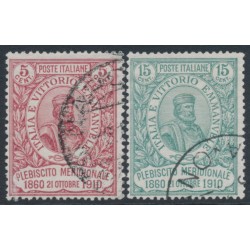 ITALY - 1910 Naples Plebiscite set of 2, used – Michel # 97-98