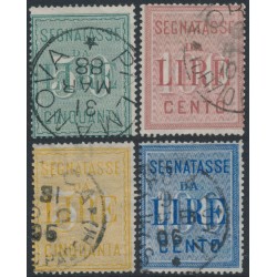 ITALY - 1884-1903 Postage Due Accounting Stamps, used – Michel # V2-V5