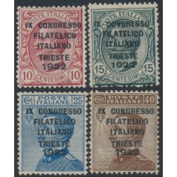 ITALY - 1922 Philatelic Congress overprints set of 4, MH – Michel # 153-156