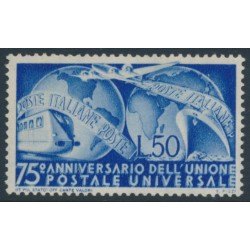 ITALY - 1949 50L ultramarine UPU Anniversary, MNH – Michel # 772