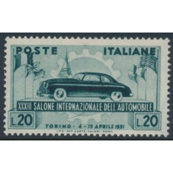 ITALY - 1951 20L green Automobile Expo in Turin, MNH – Michel # 828