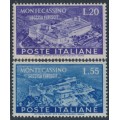 ITALY - 1951 Rebuilding of Monte Cassino set of 2, MNH – Michel # 837-838