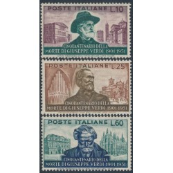 ITALY - 1950 Giuseppe Verdi set of 3, MNH – Michel # 850-852
